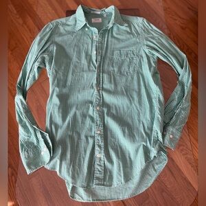 Yale co-op Gant Archive point Men’s Long sleeve button-up green/white gingham